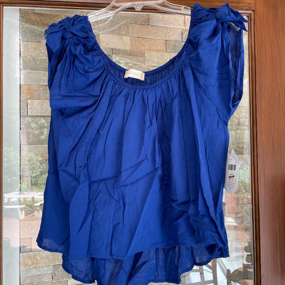 Altar'd State Royal Blue Off-the-Shoulder Top